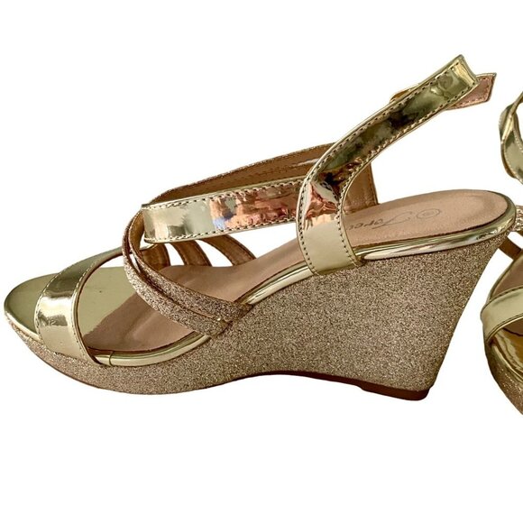 Forever Wedge Platform Sandals Open Toe Ankle Strap Women's Size 8 - Picture 5 of 15